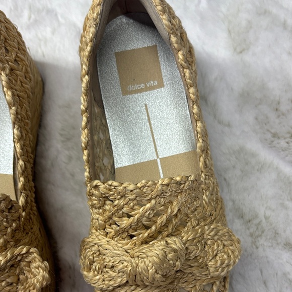 Dolce Vita Woven Raffia Loafers in Natural - Picture 2 of 5